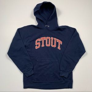 VINTAGE 90s CHAMPION UNIVERSITY OF WISCONSIN STOUT MADE IN USA HOODIE